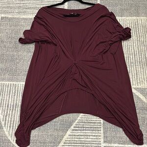 Chic Burgundy Twist Blouse
